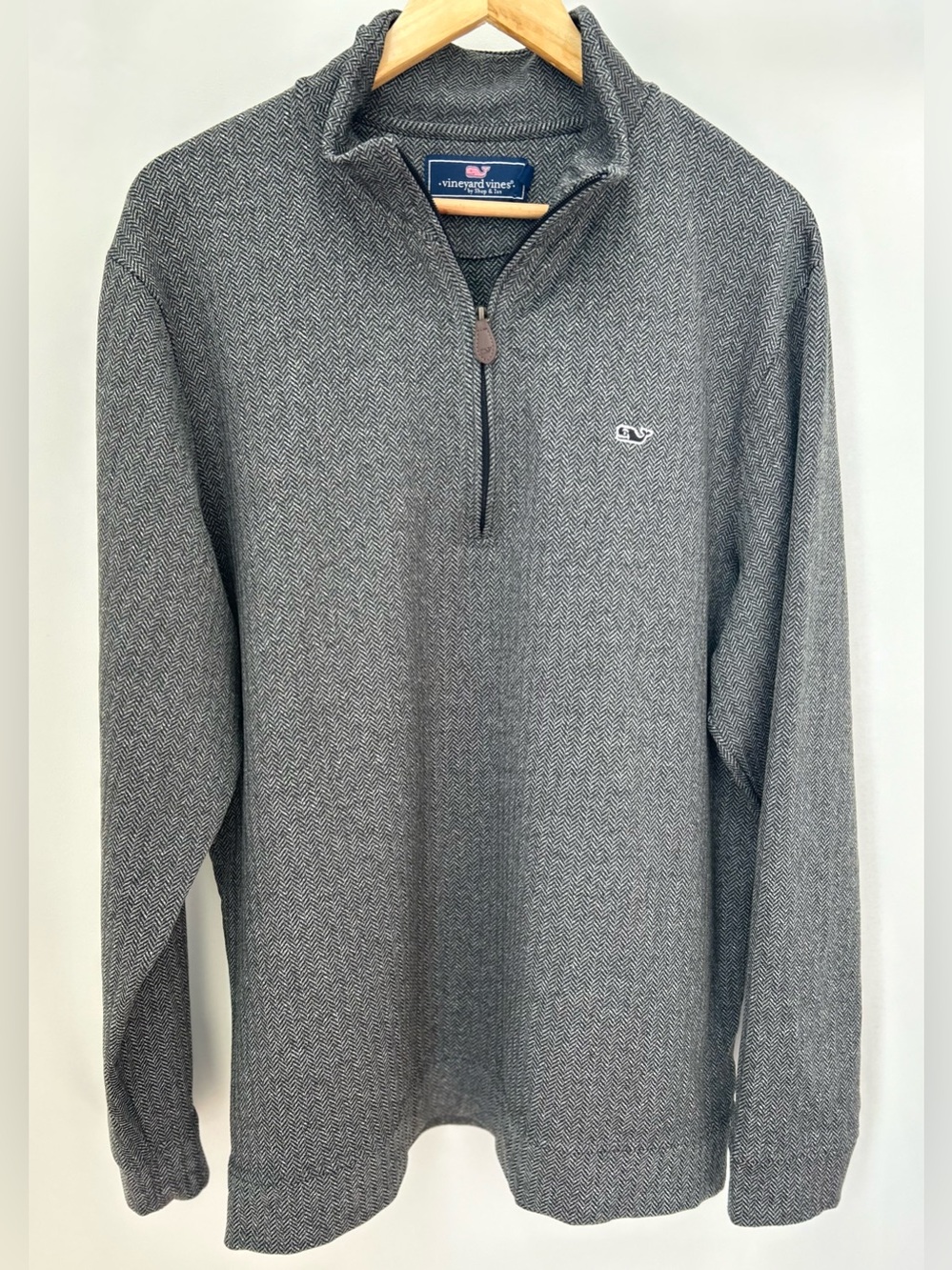 Like New Vineyard Vines Herringbone Quarter Zip Pullover Men’s XL Preppy Golf
